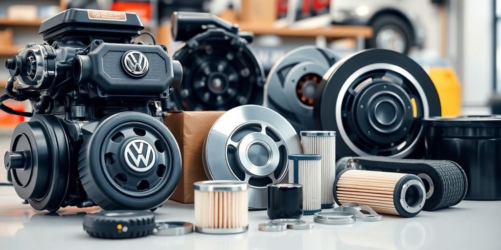 Quality Volkswagen spare parts on display in Melbourne.