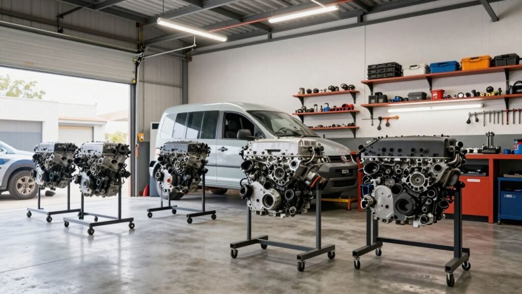 Volkswagen Caddy engines for sale in Perth workshop.